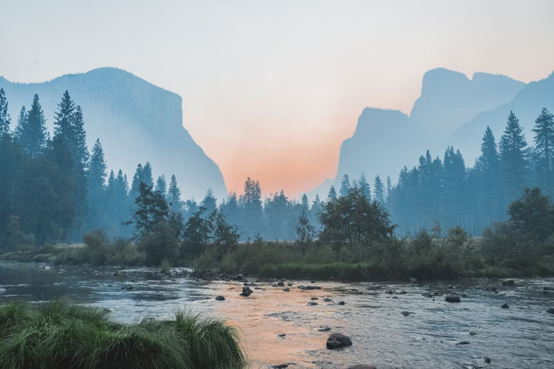 Mountain landscape with river